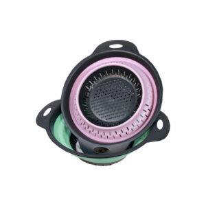 Escurridor flexible redondo plegable para alimentos