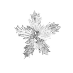 Flor navideÑa plateada