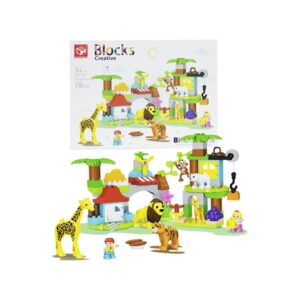 Bloques didÁcticos estilo zoolÓgico para niÑos x 78pcs - 50cm x 37cm