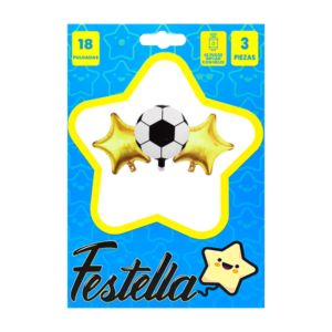 Kit globo forma de balon y estrella por 3