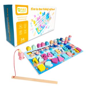 Juego de aprendizaje numÉrico de madera para niÑo 27x15cm