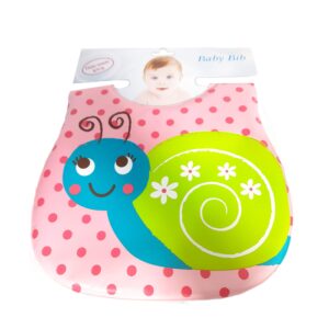 Babero plastico con estampado de animales para bebe