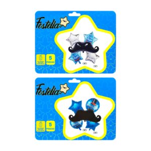 Kit de globo te amo papÁ con bigote x5 decorativo