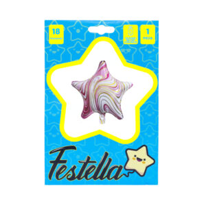 Globo estrella agata colores surtidos 18 pulgadas