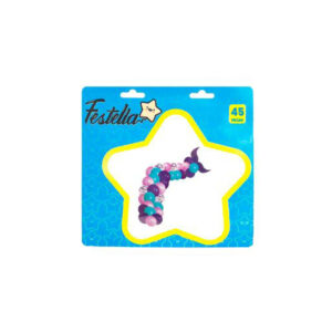 Kit globo de cola de sirena x45 piezas decorativo