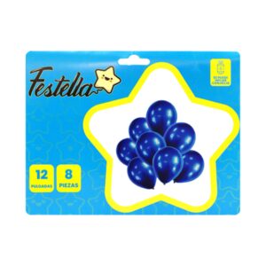 Kit globo espejo doble azul x 8