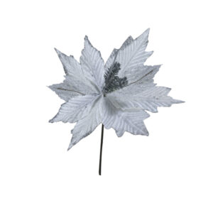 Flor navideÑa plateada
