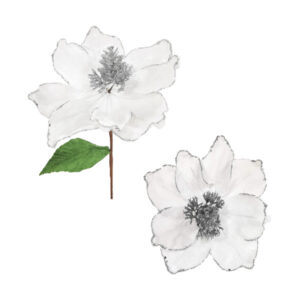 Flor navideÑa plateada