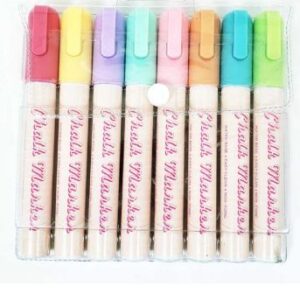 Paquete de marcadores para globo tonos pasteles x8
