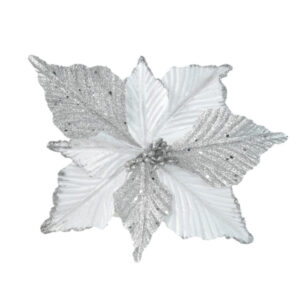 Flor navideÑa plateada