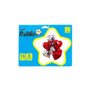 Kit globo de corazones x8 piezas, variedad de colores