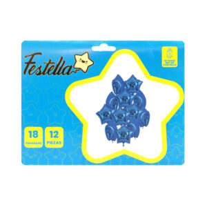 Kit globo forma de estrella x12 pieza, variedad de colores