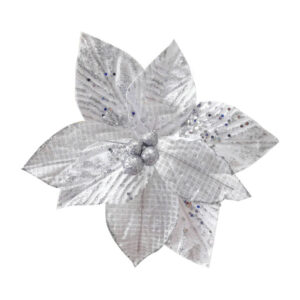 Flor navideÑa plateada