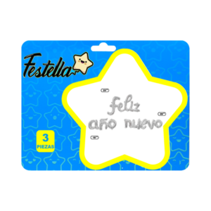 Globo feliz aÑo nuevo plateado
