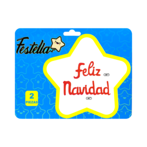 Globo feliz navidad cursivo rojo