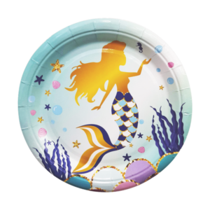 Plato de fiesta sirena x10