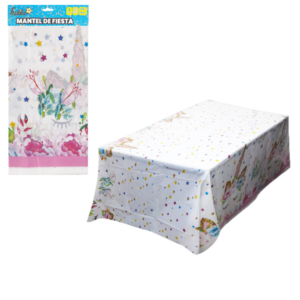 Mantel fiesta unicornio flores