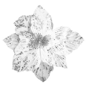 Flor navideÑa plateada