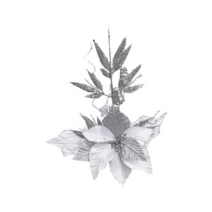 Flor navideÑa plateada