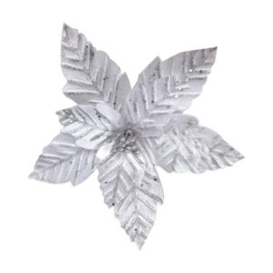 Flor navideÑa plateada