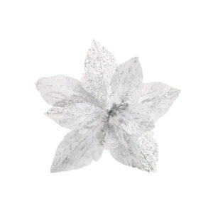 Flor navideÑa plateada