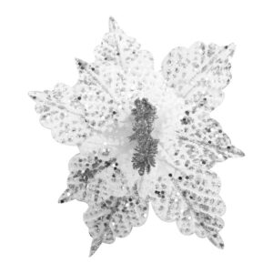 Flor navideÑa plateada