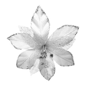 Flor navideÑa plateada