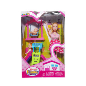 Barby con bebe y accesorios en caja